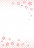 桜と市松模様のフレーム　縦