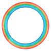 水彩の虹の円フレーム