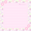 和柄背景の小花フレーム：ピンク
