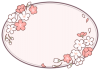 桜の丸いフレーム素材（さくら色）
