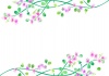 9月のおしゃれな飾り枠！和風・和柄の「秋・萩の花」のフレーム素材のイラストのテンプレート「PNG・PDF・JPG」