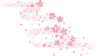 透過PNG桜花ピンク色流水紋様さくら模様柄飾り水彩画和柄和風手描き3月4月ひな祭り入学卒業無料イラストフリー素材