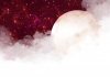 雲の上に広がる神秘的な赤い月と星空（A4）
