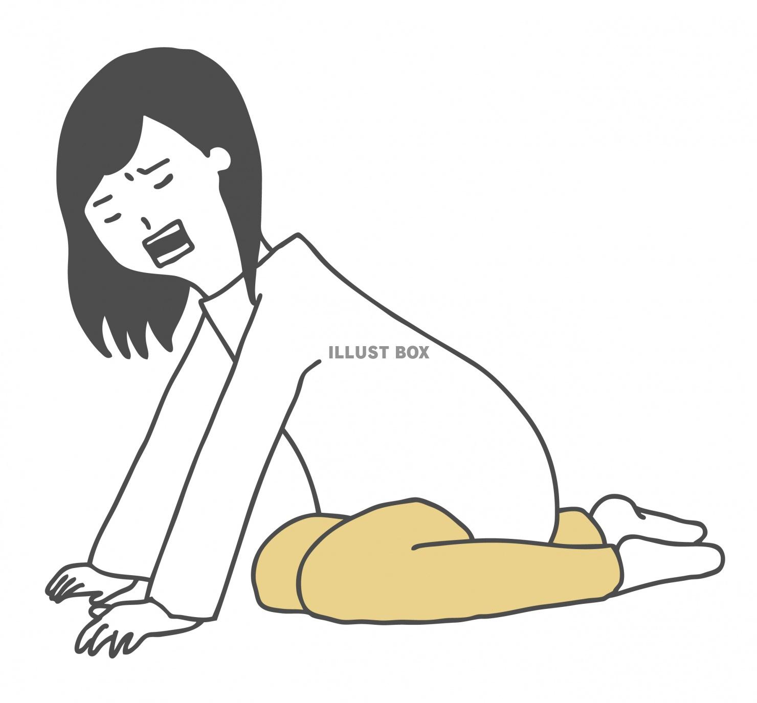 ショックを受けて倒れ込む女性(zipファイル: pdf,jp...