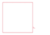 ふきだし右・正方形線ピンク枠フレーム