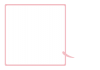 ふきだし右・1本正方形ピンク枠フレーム