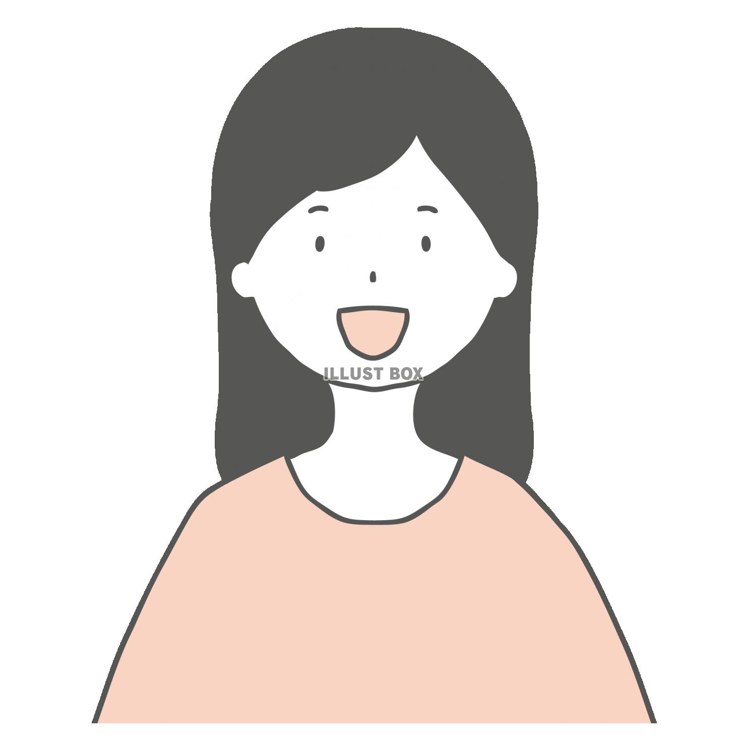 笑顔の女性(zipファイル: pdf,jpg,透過png)
