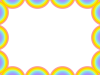 虹色フレームシンプル飾り枠背景イラスト。透過png