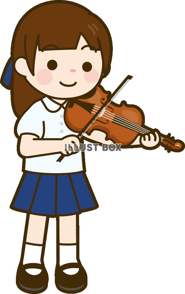 バイオリンを弾く女の子