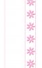 縦長の花とラインフレーム：ピンク