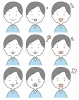 中年男性表情セット(zipファイル: pdf,jpg,透過png)