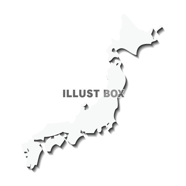 日本地図の立体イラスト素材