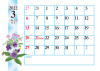 2022年3月花シンプルカレンダー