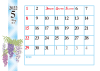 2022年5月花シンプルカレンダー