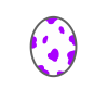 紫の斑点模様の卵
