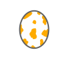 オレンジの斑点模様の卵