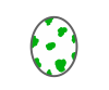 緑の斑点模様卵