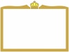 王冠フレームシンプル飾り枠背景額縁イラスト
