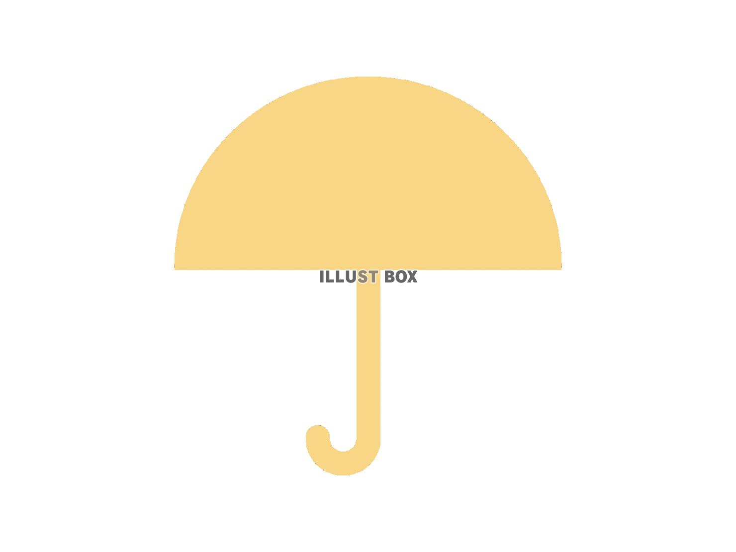 フラットな傘アイコンA：黄色