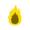 黄色のダークな炎