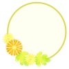黄色い菊の花のフレーム