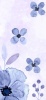 「水彩の花ブルー１」のスマホ壁紙５（2532×1170）