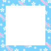 四角の太縁フレーム：ブルー
