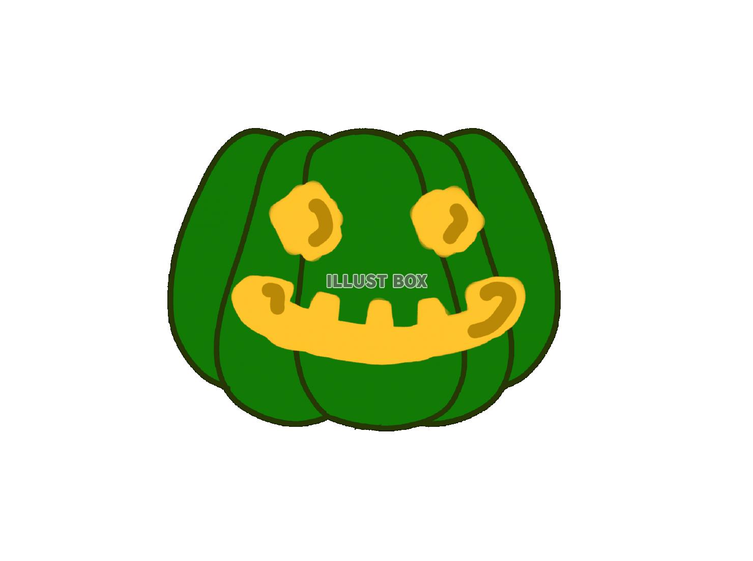 ハロウィン＿おばけかぼちゃ＿緑