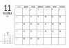 2022年 11月 シンプルカレンダー（A4 ）