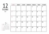 2022年 12月 シンプルカレンダー（A4 ）