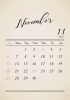 2022年★11月★おしゃれレトロカレンダー（A4）