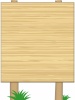 木製立て看板フレームシンプル飾り枠背景素材イラスト　
