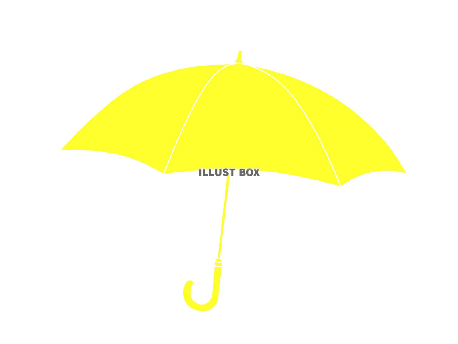 黄色の傘のシルエットアイコン