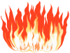 火炎背景素材イラストシンプル壁紙画像。透過png