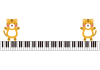 2_イラスト（ピアノ・88鍵盤・トラ）