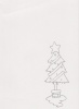 クリスマスツリー　線画
