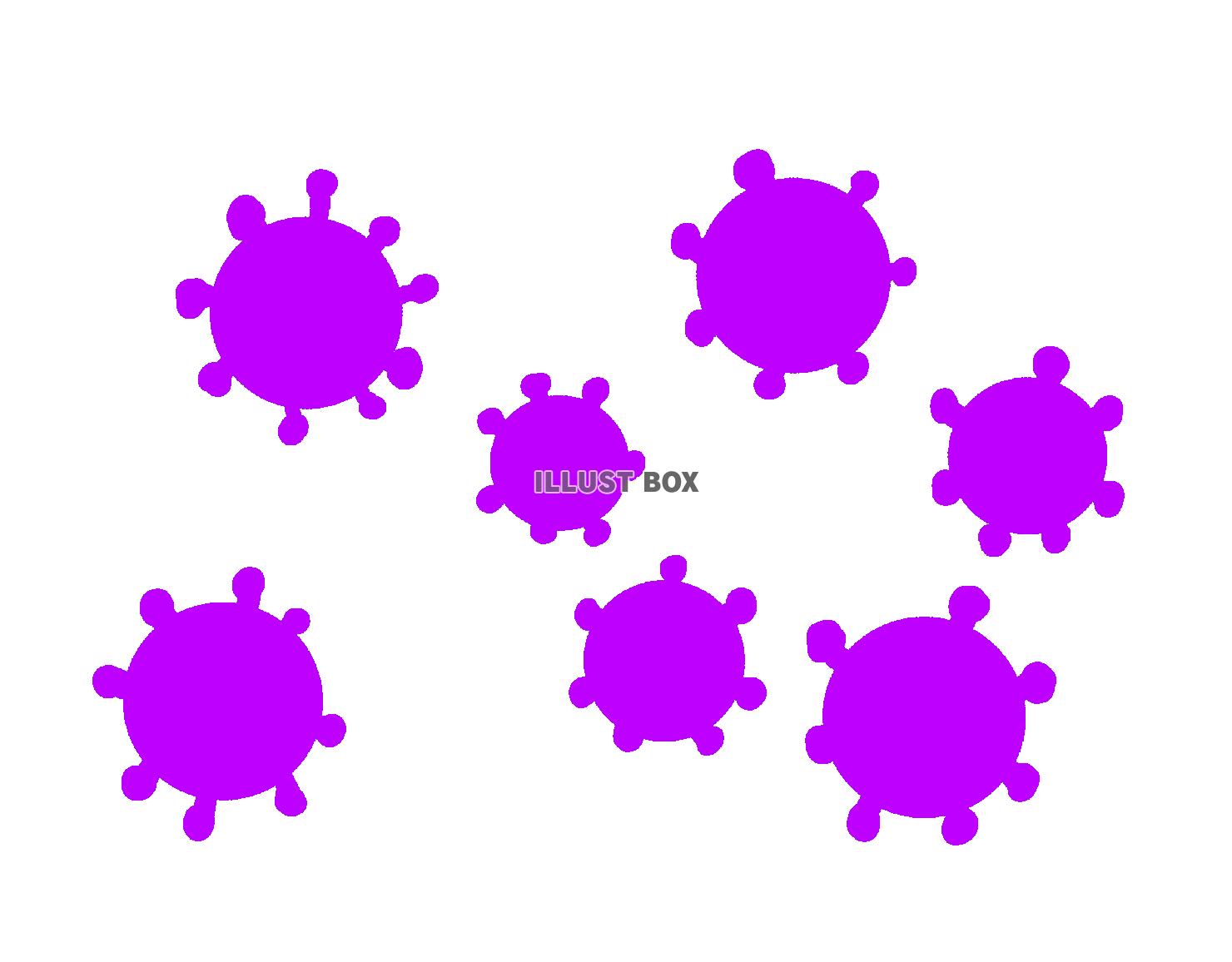 ウイルスシルエット(紫)