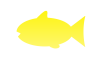 魚シルエット(黄色)
