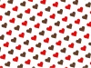 赤と茶色のハートのパターン背景