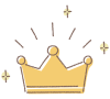 ゆるいタッチ　手描き　王冠