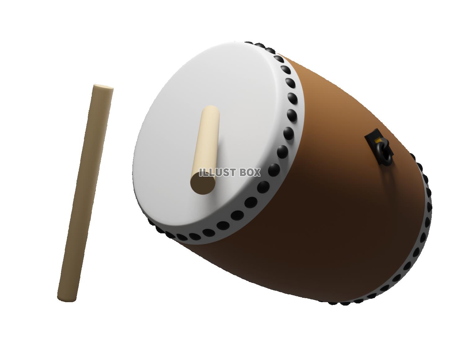 打楽器・和太鼓（3DCG・透過PNG）のアイコン
