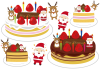 5_イラスト_クリスマスケーキ・サンタ・トナカイ