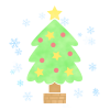 淡いカラーのクリスマスツリー　透過png