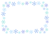 ブルー系　雪の結晶フレーム