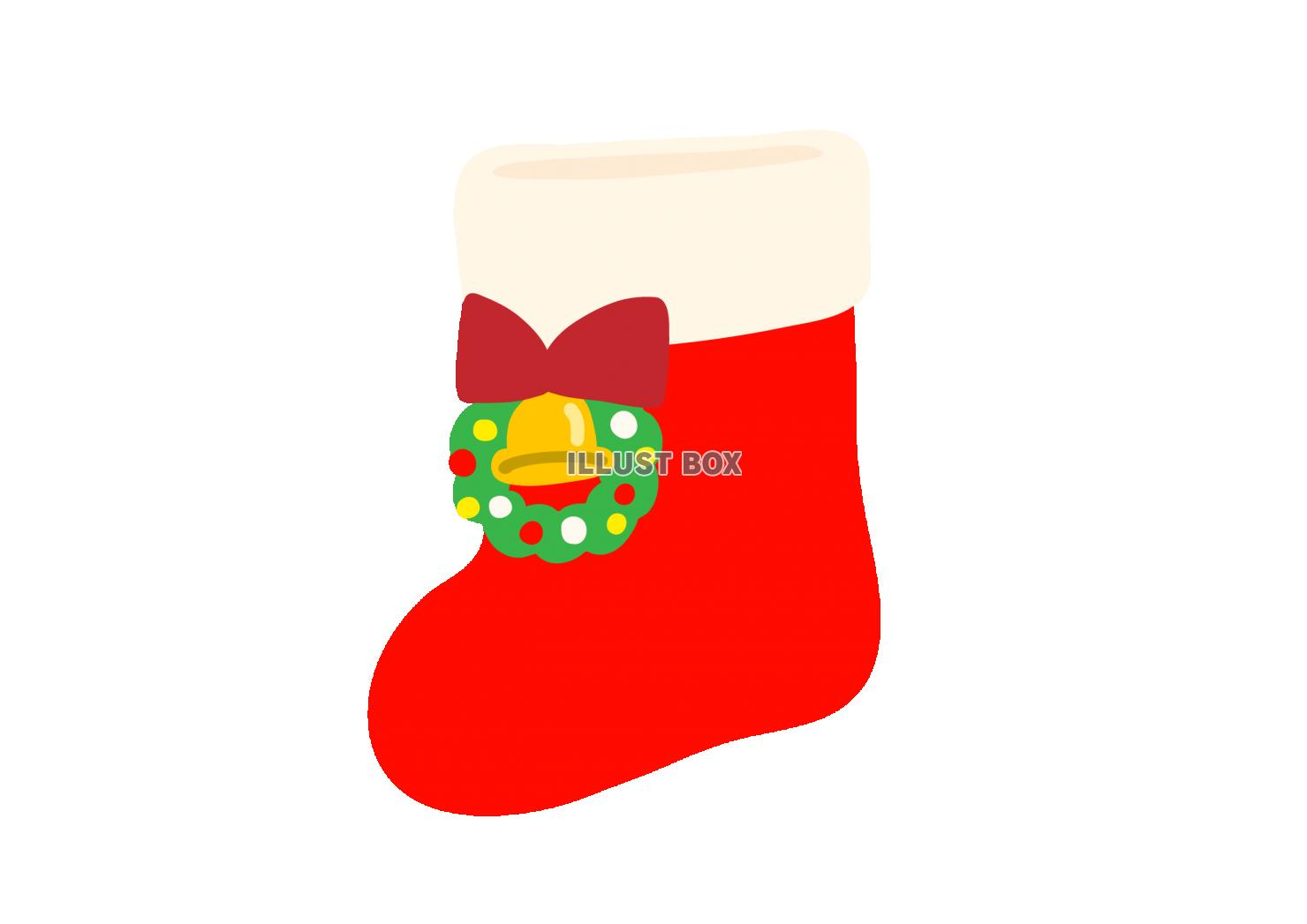 クリスマス　プレゼントを待つ赤いブーツ