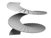 螺旋階段（3DCG・透過PNG）の素材