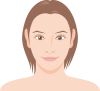 健康的な若い女性の顔　美容のイメージ