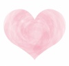 【JPG画像】ピンクのハートフレーム水彩画風柄模様可愛いピンク色シルエットアイコン飾り枠無料イラストフリー素材背景壁紙