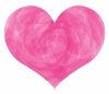 【JPG画像】ピンクのハートフレーム水彩画風柄模様可愛いピンク色シルエットアイコン飾り枠無料イラストフリー素材背景壁紙