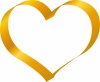 JPG画像金色のハートフレームりぼん豪華カリグラフィゴールドグラデーションシルエットリボン飾り枠無料イラストフリー素材
